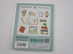 Cute Kawaii MW Hobby Time Flake Stickers Sack - Study Student Learn Read College School - for Journal Agenda Planner Scrapbooking Craft