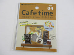 Cute Kawaii MW Hobby Time Flake Stickers Sack - Cafe Coffee Time - for Journal Agenda Planner Scrapbooking Craft