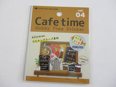 Cute Kawaii MW Hobby Time Flake Stickers Sack - Cafe Coffee Time - for Journal Agenda Planner Scrapbooking Craft