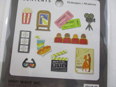 Cute Kawaii MW Hobby Time Flake Stickers Sack - Movie Cinema Time - for Journal Agenda Planner Scrapbooking Craft