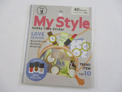 Cute Kawaii MW Hobby Time Flake Stickers Sack - My Style Fashion - for Journal Agenda Planner Scrapbooking Craft