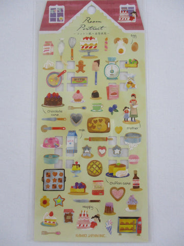 Cute Kawaii Kamio Room Portrait Series Sticker Sheet - Kitchen Cooking Baking - for Journal Planner Craft Agenda Organizer Scrapbook