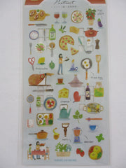 Cute Kawaii Kamio Room Portrait Series Sticker Sheet - Italian Fine Dining Kitchen Cooking - for Journal Planner Craft Agenda Organizer Scrapbook