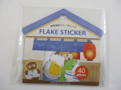 Cute Kawaii Gaia Dinner Party Beer Sake Fried Food Sushi Stickers Flake Sack - for Journal Planner Craft Scrapbook Collectible