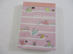 Cute Kawaii Q-Lia Stripe Dino Dinosaur Mini Notepad / Memo Pad - Stationery Design Writing Collection
