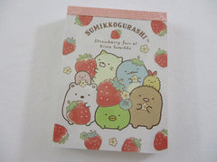 Cute Kawaii San-X Sumikko Gurashi Strawberry Fair Mini Notepad / Memo Pad - A - 2020