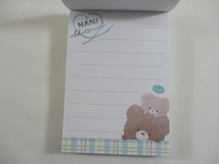 Cute Kawaii Q-Lia Bear Nani Mini Notepad / Memo Pad - Stationery Design Writing Collection