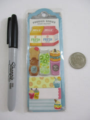 Cute Kawaii Mind Wave Fresh Milk Juice Fruit Drinks Sticky Notes Flags - for Journal Planner Organizer Book Craft