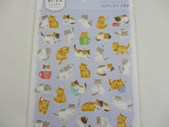 Cute Kawaii MW Animaru  Seal Series - A - Cat Kitten Sticker Sheet - for Journal Planner Craft Diary Scrapbook Penpal Gift