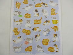 Cute Kawaii MW Animaru  Seal Series - A - Cat Kitten Sticker Sheet - for Journal Planner Craft Diary Scrapbook Penpal Gift