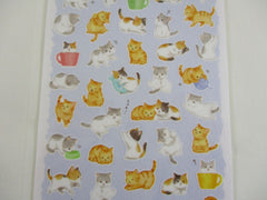 Cute Kawaii MW Animaru  Seal Series - A - Cat Kitten Sticker Sheet - for Journal Planner Craft Diary Scrapbook Penpal Gift