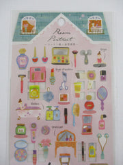 Cute Kawaii Kamio Room Portrait Series Sticker Sheet - Beauty Powder Room Make Up Parfume - for Journal Planner Craft Agenda Organizer Scrapbook