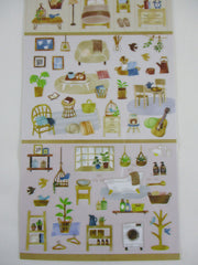 Cute Kawaii MW Home Decor Story Series - B - Natural  Sticker Sheet - for Journal Planner Craft