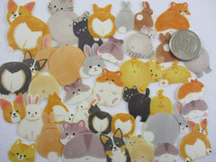 Cat Dog Hamster Rabbit derriere Flake Stickers - 32 pcs
