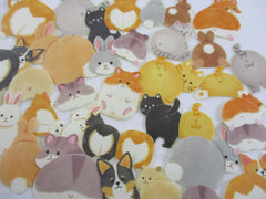 Cat Dog Hamster Rabbit derriere Flake Stickers - 32 pcs
