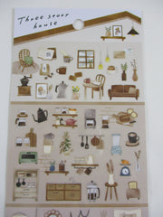 Cute Kawaii MW Home Decor Story Series - E - Brown Chocolate Coffee Sticker Sheet - for Journal Planner Craft