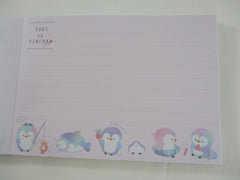 Cute Kawaii  Q-Lia Penguin Yoki na Penchan 4 x 6 Inch Notepad / Memo Pad - Stationery Designer Paper Collection