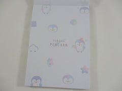 Cute Kawaii  Q-Lia Penguin Yoki na Penchan 4 x 6 Inch Notepad / Memo Pad - Stationery Designer Paper Collection