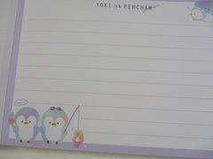 Cute Kawaii  Q-Lia Penguin Yoki na Penchan 4 x 6 Inch Notepad / Memo Pad - Stationery Designer Paper Collection