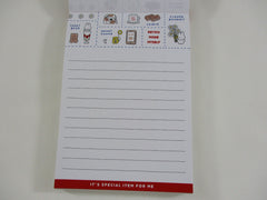 Cute Kawaii  Q-Lia Rabbit Bunny Retro Cafe Cookie Fruit 4 x 6 Inch Notepad / Memo Pad - Stationery Designer Paper Collection