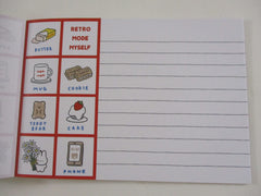 Cute Kawaii  Q-Lia Rabbit Bunny Retro Cafe Cookie Fruit 4 x 6 Inch Notepad / Memo Pad - Stationery Designer Paper Collection