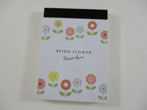 Cute Kawaii Crux Flowers Retro Nostalgia Mini Notepad / Memo Pad - Stationery Designer Paper Collection