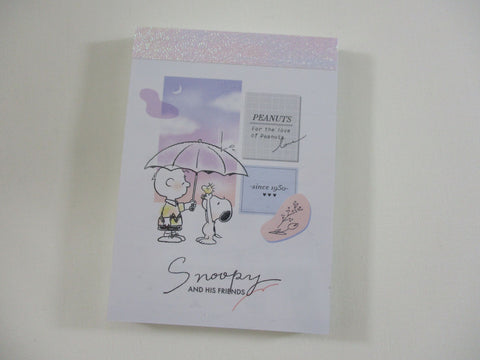 Cute Kawaii Peanuts Snoopy Mini Notepad / Memo Pad Kamio - Q Rainy Day - Stationery Designer Paper Collection