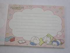 Cute Kawaii Sanrio Marumofubiyori Penguin and Seal 4 x 6 Inch Notepad / Memo Pad - Stationery Designer Paper Collection