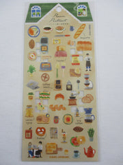 Cute Kawaii Kamio Room Portrait Series Sticker Sheet -  Morning Breakfast Cafe Bread Coffee - for Journal Planner Craft Agenda Organizer Scrapbook