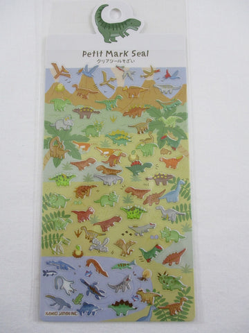 Cute Kawaii Kamio Dino Dinosaurs Sticker Sheet - with Gold Accents - for Journal Planner Craft Agenda Organizer Scrapbook