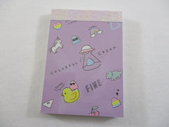 Cute Kawaii Crux Colorful Cream poop Alien Unicorn Mini Notepad / Memo Pad - Stationery Designer Paper Collection
