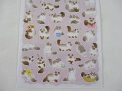 Cute Kawaii MW Animaru  Seal Series - J - Cat Sticker Sheet - for Journal Planner Craft