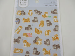 Cute Kawaii MW Animaru  Seal Series - L - Dog Puppies Sticker Sheet - for Journal Planner Craft