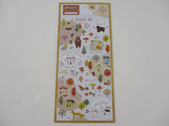 Cute Kawaii MW Scenic Season Series - A - Autumn Fall Bear Fox Sticker Sheet - for Journal Planner Craft