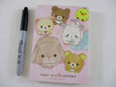 Cute Kawaii San-X Rilakkuma Bear Always with theme 4 x 6 Inch Notepad / Memo Pad - Stationery Designer Paper Collection
