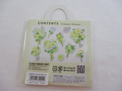 MW Salon de Fleur Flowers - Flake Stickers Sack - Yellow Green Purple - Beautiful Garden Love Wedding Bouquet for Journal Agenda Planner Scrapbooking Craft