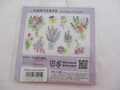 MW Salon de Fleur Flowers - Flake Stickers Sack - Purple Pink - Beautiful Garden Love Wedding Bouquet for Journal Agenda Planner Scrapbooking Craft