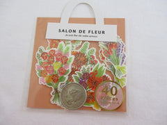 MW Salon de Fleur Flowers - Flake Stickers Sack - Red Pink Purple - Beautiful Garden Love Wedding Bouquet for Journal Agenda Planner Scrapbooking Craft