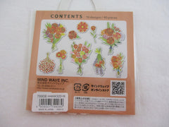 MW Salon de Fleur Flowers - Flake Stickers Sack - Red Pink Purple - Beautiful Garden Love Wedding Bouquet for Journal Agenda Planner Scrapbooking Craft