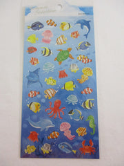 Cute Kawaii MW Summer Selection Series - Fish Dolphin Crab Ocean Sea Beach Sticker Sheet - for Journal Planner Craft Organizer Calendar Diary Penpal Scrapbook Gift