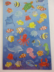 Cute Kawaii MW Summer Selection Series - Fish Dolphin Crab Ocean Sea Beach Sticker Sheet - for Journal Planner Craft Organizer Calendar Diary Penpal Scrapbook Gift