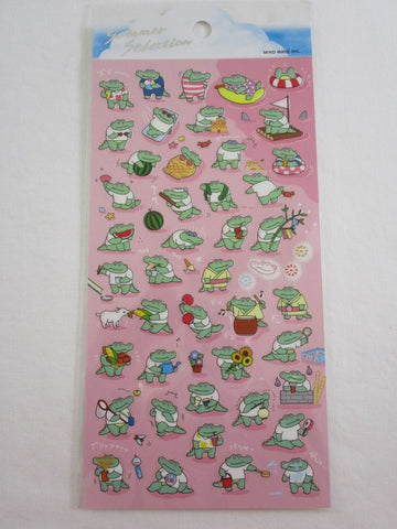 Cute Kawaii MW Summer Selection Series - Crocs Crocodile Play Fun Summer Beach Sticker Sheet - for Journal Planner Craft Organizer Calendar