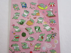 Cute Kawaii MW Summer Selection Series - Crocs Crocodile Play Fun Summer Beach Sticker Sheet - for Journal Planner Craft Organizer Calendar
