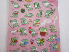 Cute Kawaii MW Summer Selection Series - Crocs Crocodile Play Fun Summer Beach Sticker Sheet - for Journal Planner Craft Organizer Calendar