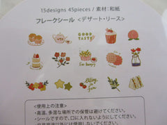 Cute Kawaii BGM Flake Stickers Sack - Autumn Beautiful Fall Orange Sweet Leaves Flower - for Journal Agenda Planner Scrapbooking Craft