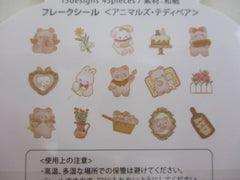 Cute Kawaii BGM Flake Stickers Sack - Bear Rabbit Soft - for Journal Agenda Planner Scrapbooking Craft