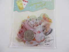Cute Kawaii BGM Summer Limited Series Flake Stickers Sack - Cold Drinks Fruit Juice large - for Journal Agenda Planner Scrapbooking Craft