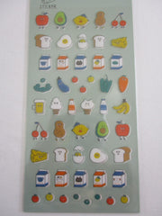Cute Kawaii Decole Egg Fruit Healthy Avocado Bread Breakfast Milk Sticker Sheet - for Journal Planner Craft