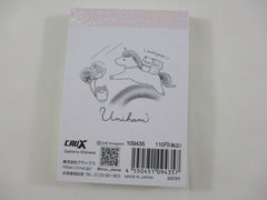 Cute Kawaii Crux Dreamy Hamster and Unicorn Uniham Mini Notepad / Memo Pad - Stationery Designer Paper Collection