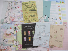 Cute Kawaii 10 Food Drink Penguin Hedgehog MINI Letter Paper + Envelope Theme Set